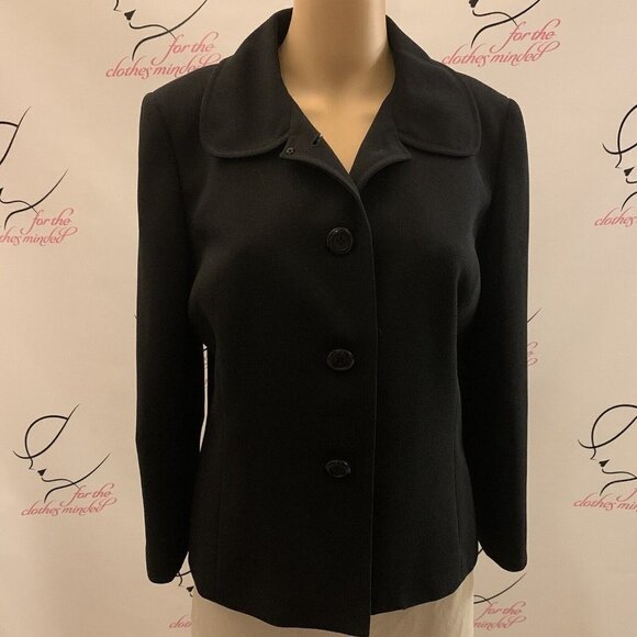 LE SUIT. Size 8. Lined Jacket or Blouse. Button Front. Shoulder Pads. B71 - Picture 1 of 6
